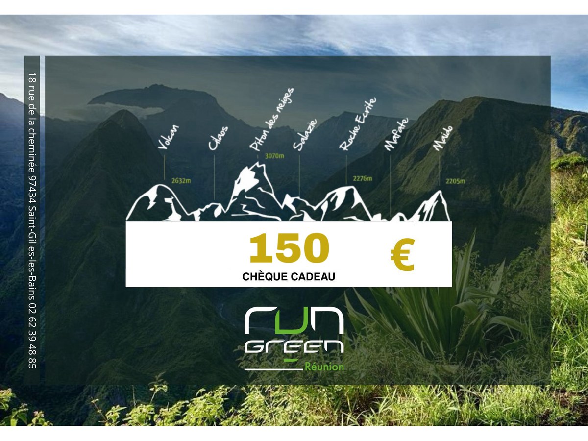 Un bon d'achat de 150 € chez Run Green Réunion à gagner